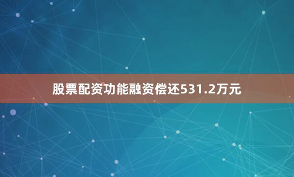 股票配资功能融资偿还531.2万元